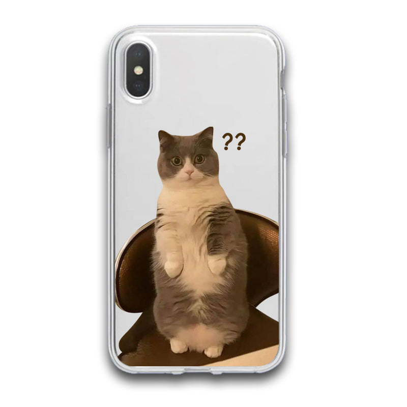 [ Meme Case ] Standing Cat Phone Casephone accessories - Three Fleas
