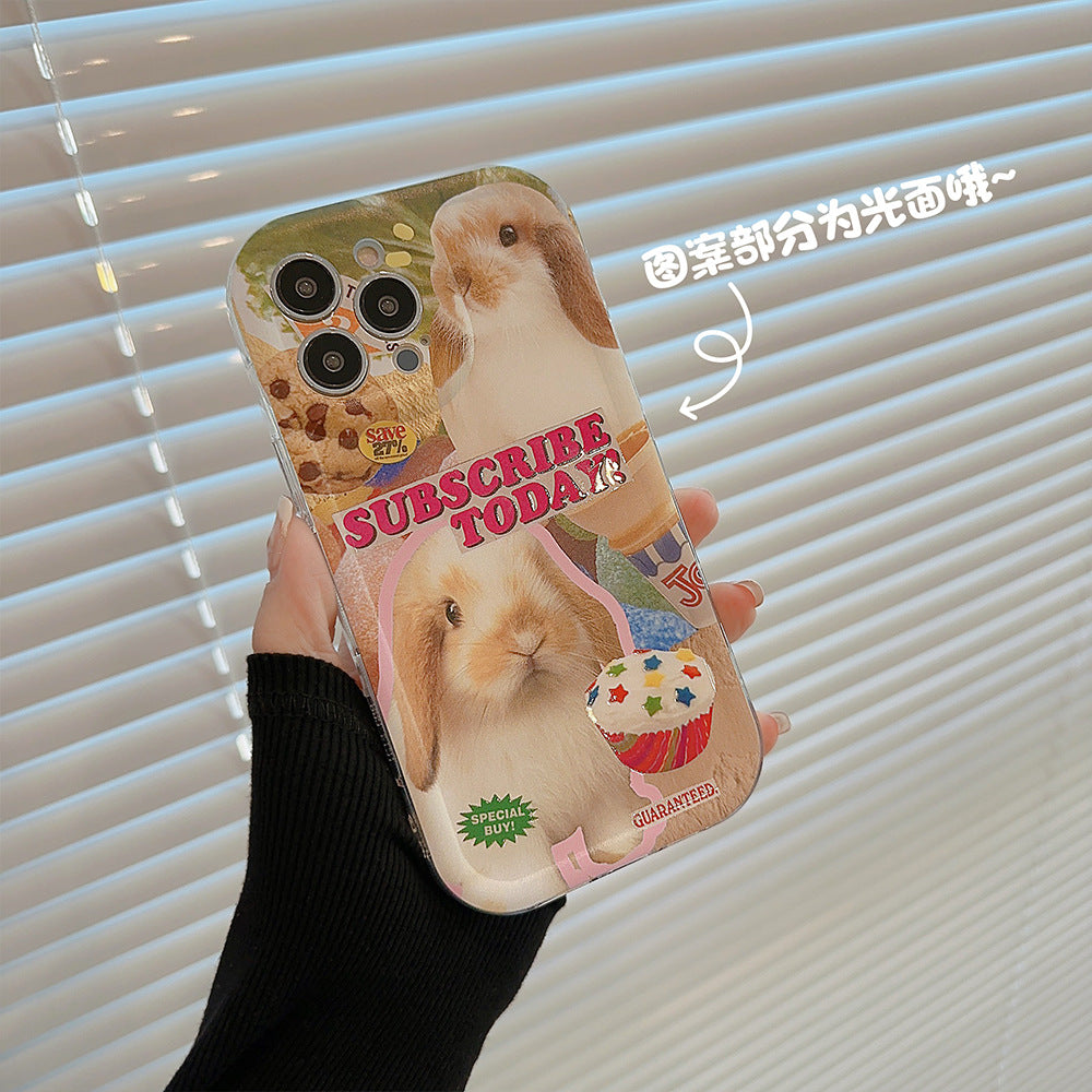 「iPhone」Cute Rabbit Protective Coverphone accessories - Three Fleas