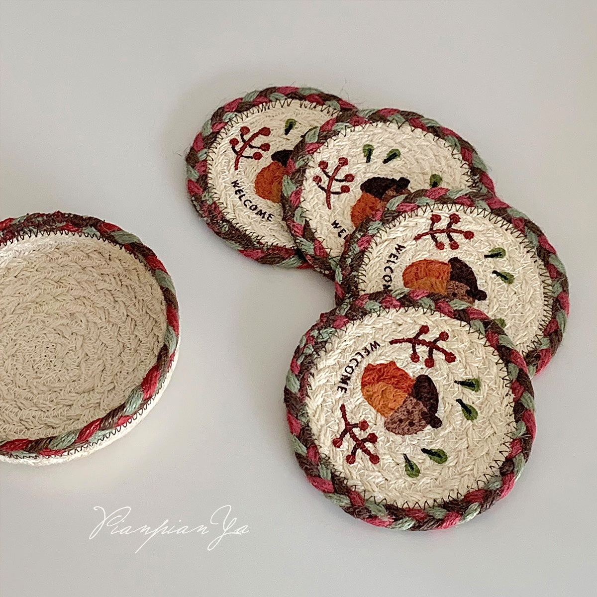 Hand-Woven Coasters