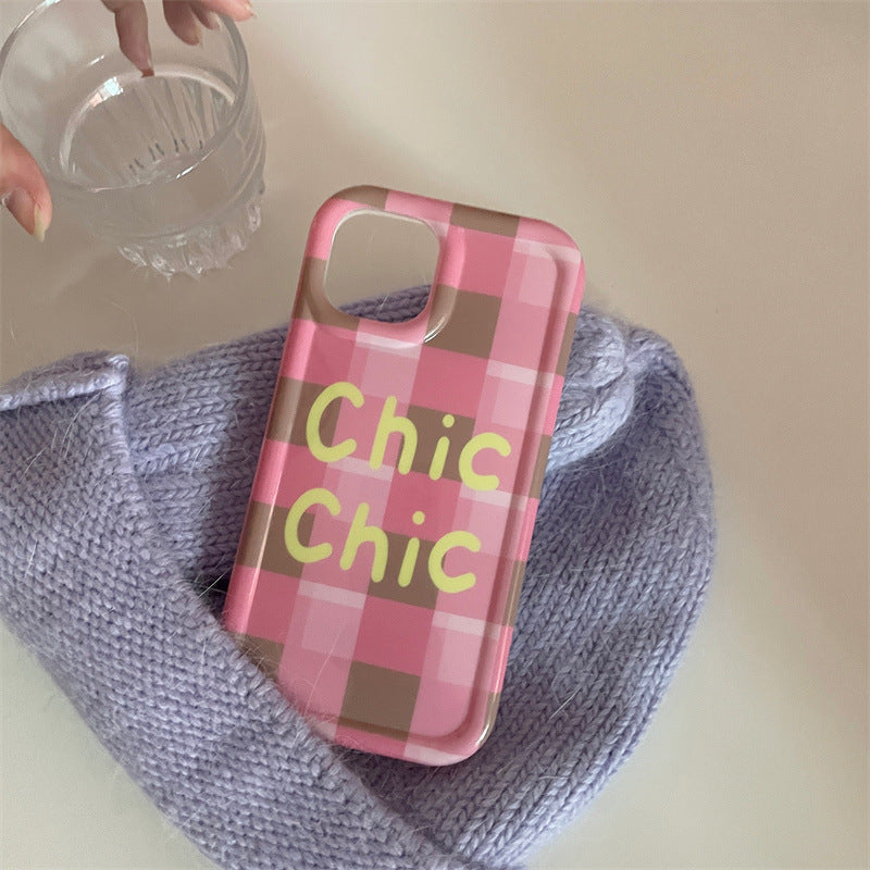 Simple Pink Checkered Case
