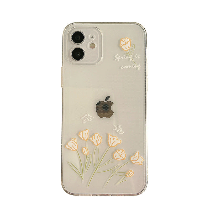 「iPhone」Simple and Original Hand-painted Flowers iPhone Shellphone accessories - Three Fleas