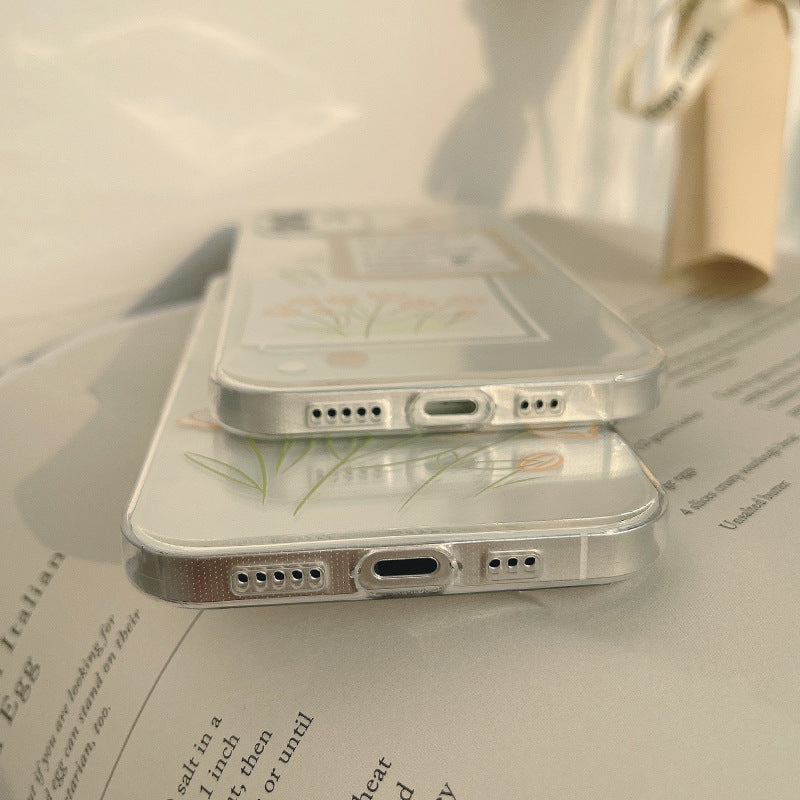「iPhone」Simple and Original Hand-painted Flowers iPhone Shellphone accessories - Three Fleas
