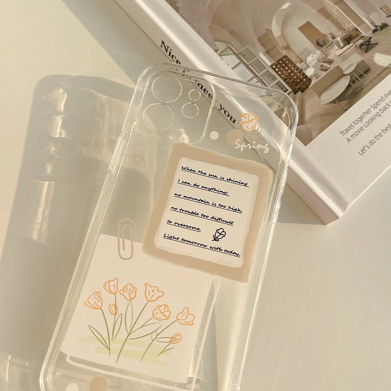 「iPhone」Simple and Original Hand-painted Flowers iPhone Shellphone accessories - Three Fleas