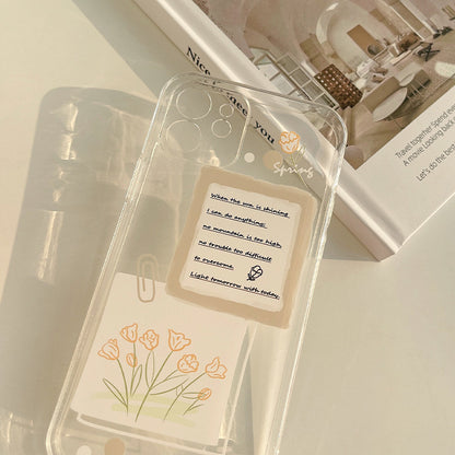 「iPhone」Simple and Original Hand-painted Flowers iPhone Shellphone accessories - Three Fleas