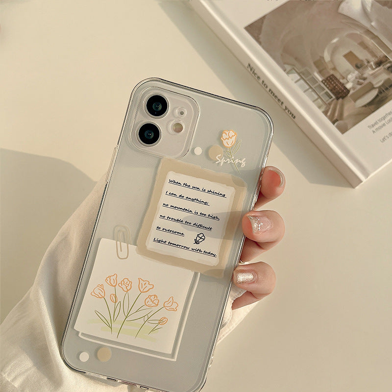 「iPhone」Simple and Original Hand-painted Flowers iPhone Shellphone accessories - Three Fleas