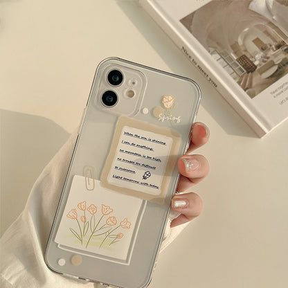 「iPhone」Simple and Original Hand-painted Flowers iPhone Shellphone accessories - Three Fleas