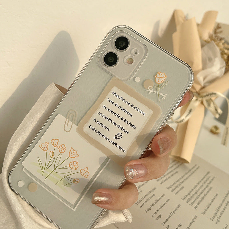 「iPhone」Simple and Original Hand-painted Flowers iPhone Shellphone accessories - Three Fleas