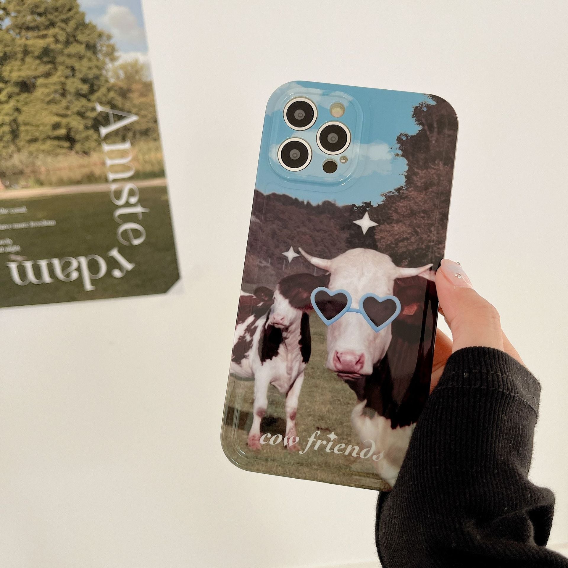 「iPhone」Funky Cow with Sunglasses Soft Coverphone accessories - Three Fleas