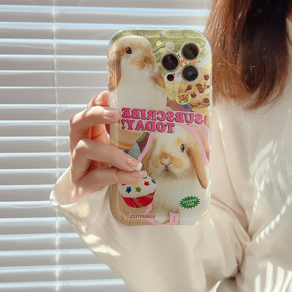 「iPhone」Cute Rabbit Protective Coverphone accessories - Three Fleas