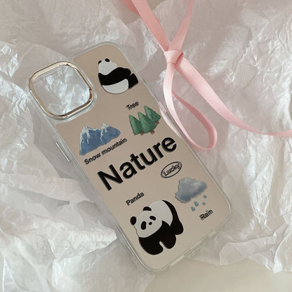 Panda and Nature | phone accessories | Three Fleas