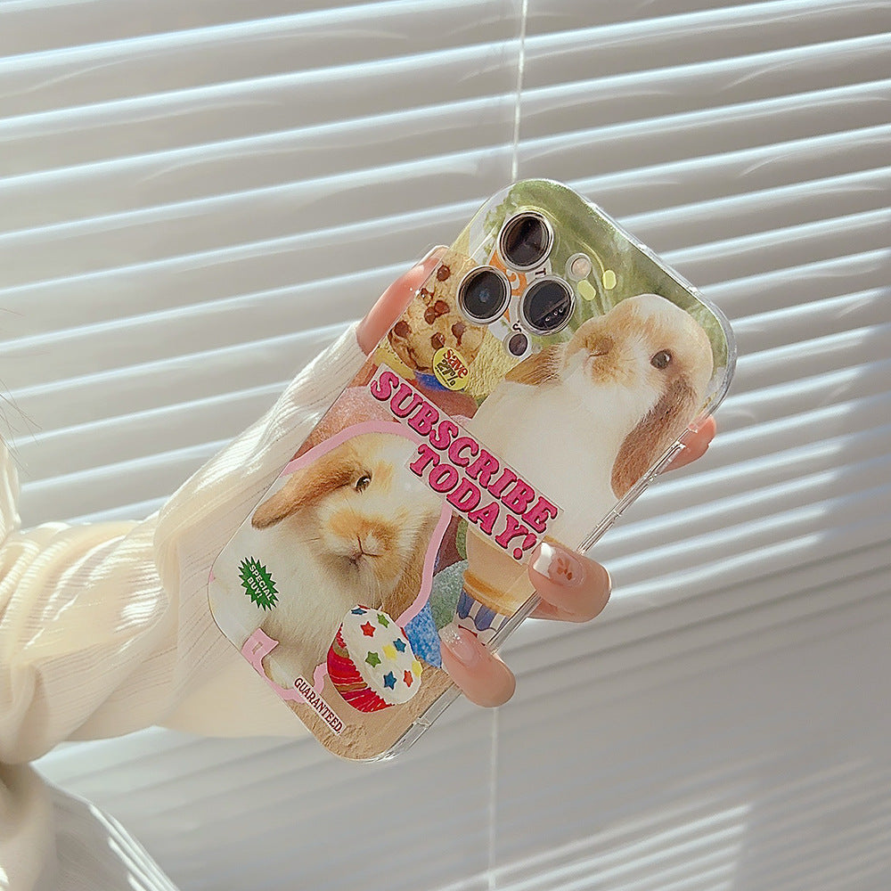 「iPhone」Cute Rabbit Protective Coverphone accessories - Three Fleas