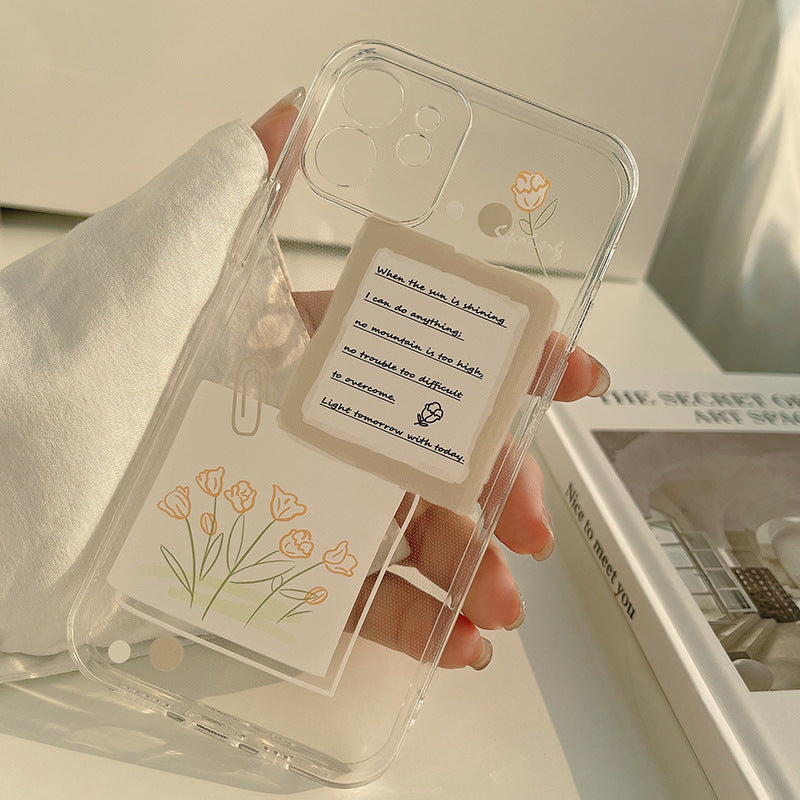 「iPhone」Simple and Original Hand-painted Flowers iPhone Shellphone accessories - Three Fleas