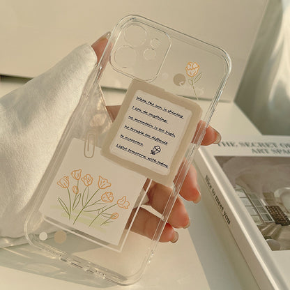 「iPhone」Simple and Original Hand-painted Flowers iPhone Shellphone accessories - Three Fleas