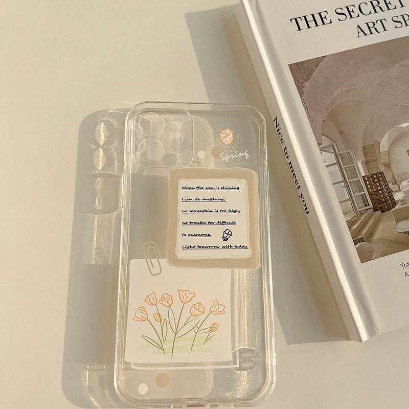 「iPhone」Simple and Original Hand-painted Flowers iPhone Shellphone accessories - Three Fleas