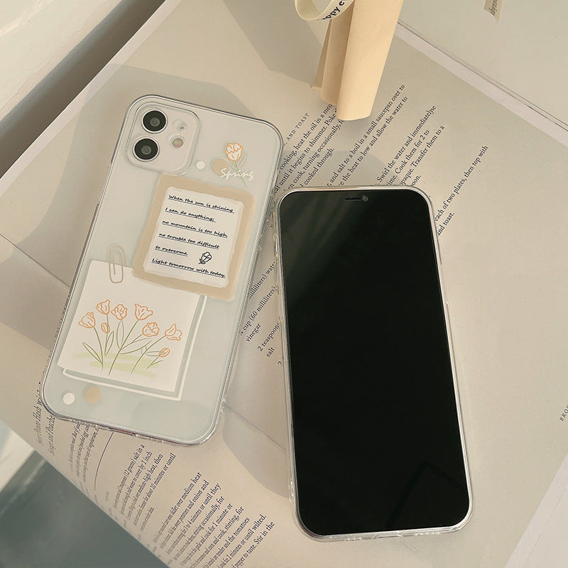 「iPhone」Simple and Original Hand-painted Flowers iPhone Shellphone accessories - Three Fleas