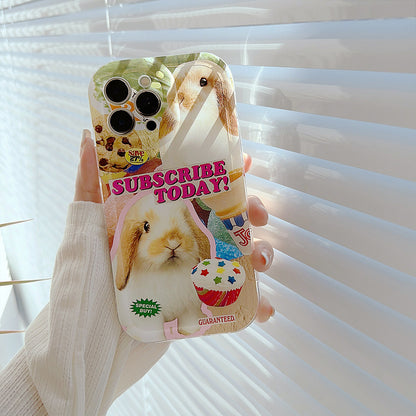 「iPhone」Cute Rabbit Protective Coverphone accessories - Three Fleas
