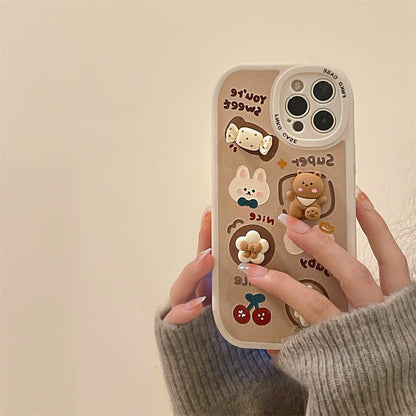 「iPhone」Cute Bunny & Bear Soft Coverphone accessories - Three Fleas